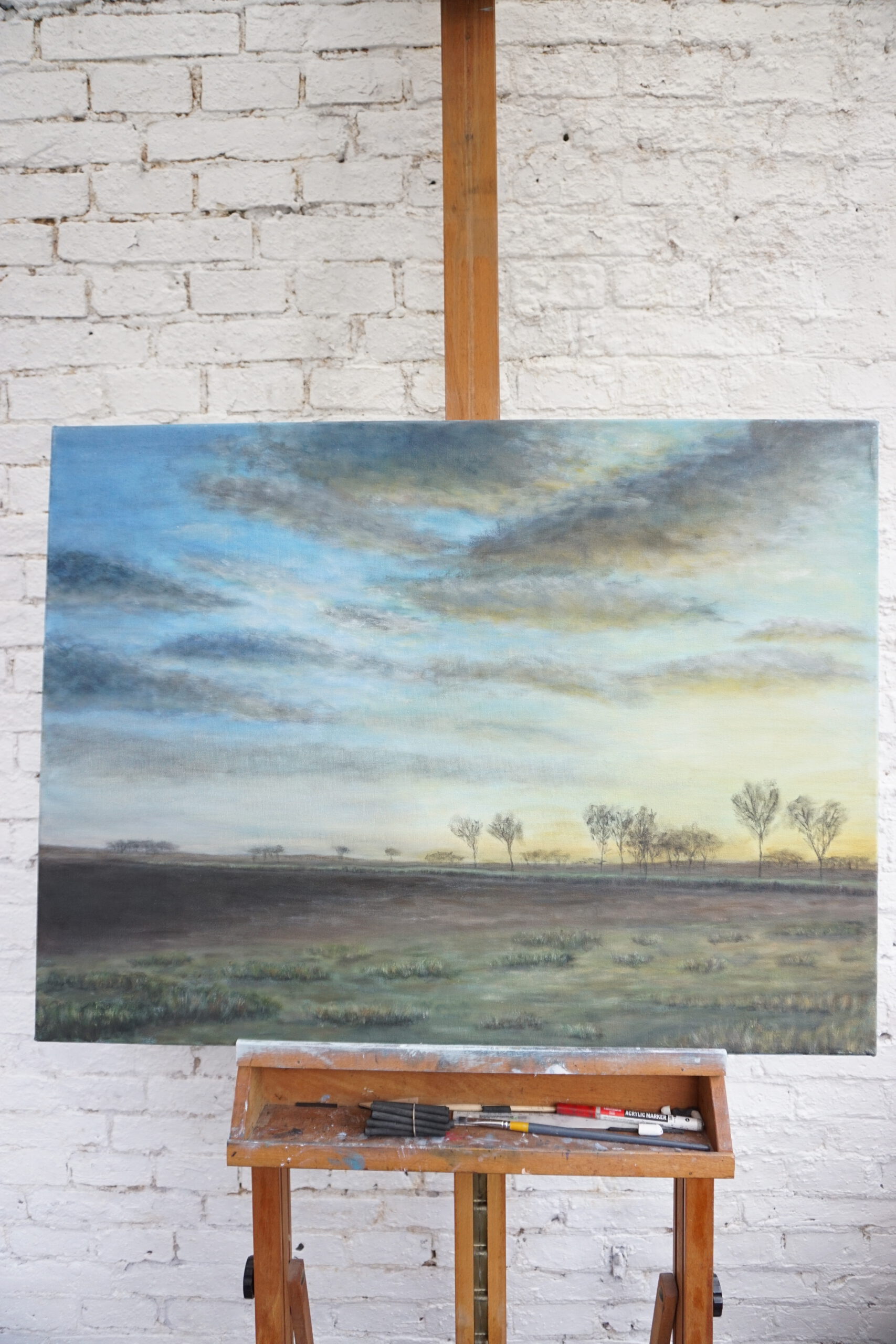 verkocht Drents landschap 60 x 80